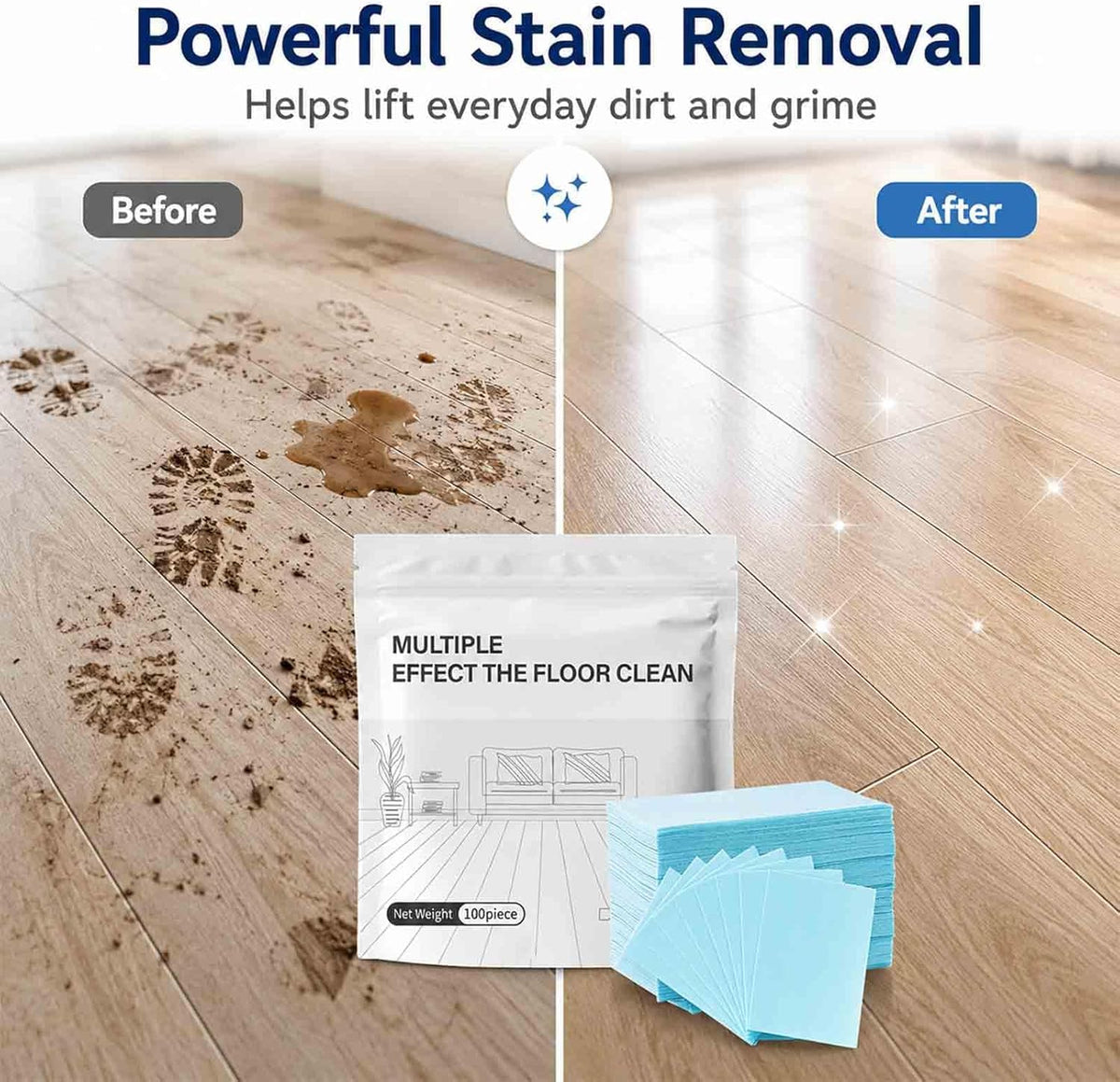 Multi-Effect Floor Clean Solution for Hardwood, Laminate, Tile (100 Piece) (PL)